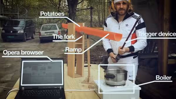 Opera parodies Chrome’s speed tests.