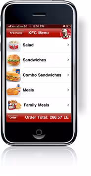 Gazar iPhone Menu