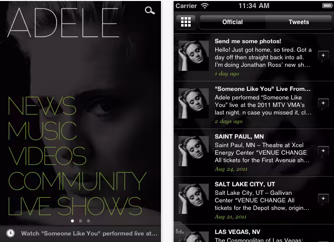 App Store Adele