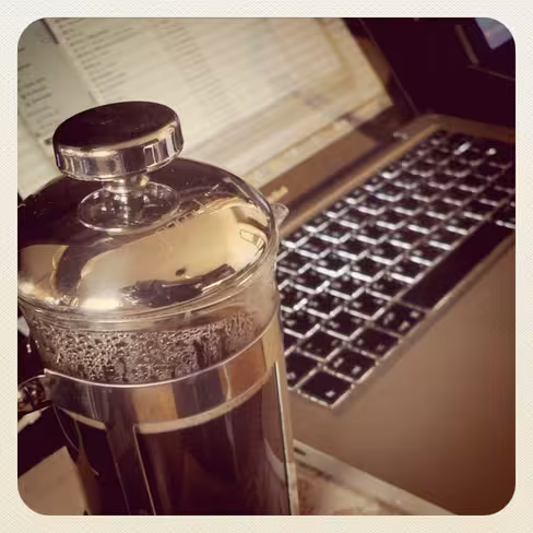 Obligatory pretentious coffee macbook Instagram shot