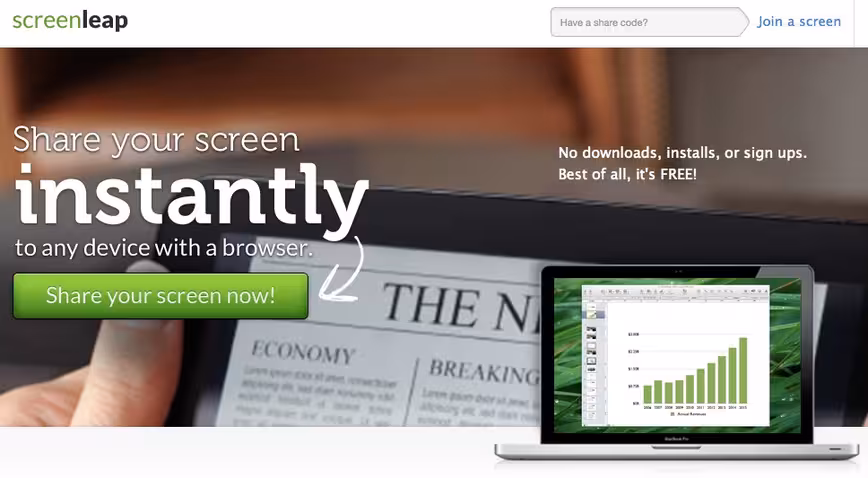 Instant Screen Sharing | Screenleap