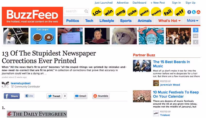 buzzfeed newspapers