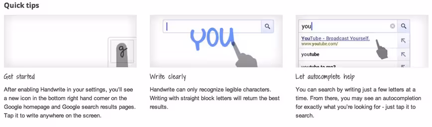 Handwrite – Inside Search – Google
