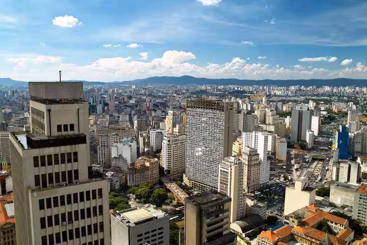 View of Sao Paulo skyline via Pond5