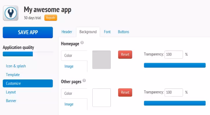 appsbuilder screenshot 2
