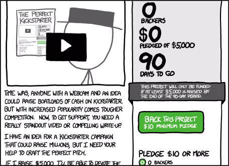 kickstarter on xkcd