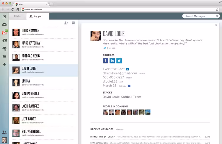 Alto - people search screenshot