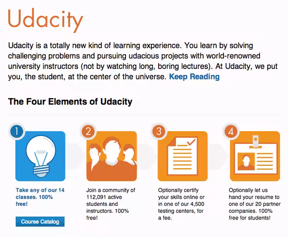 Udacity screenshot