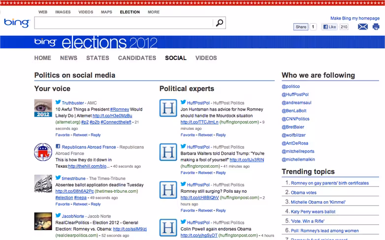 Bing Elections