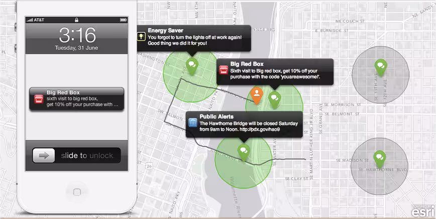 Geoloqi in action screenshot