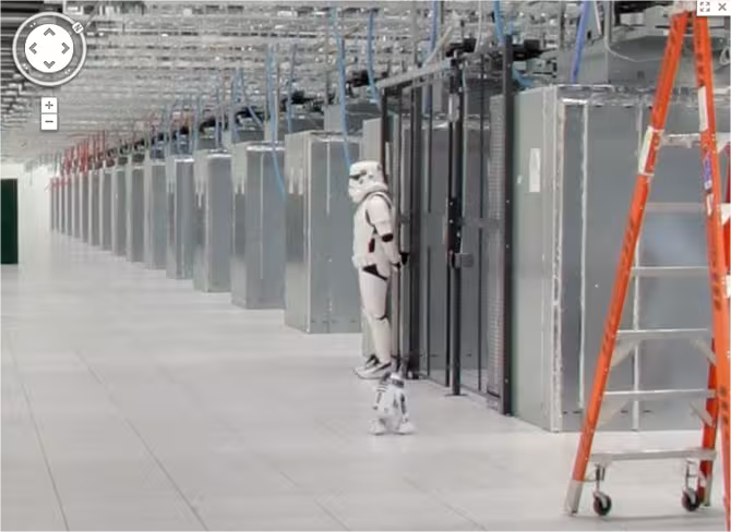 Google Maps street view of its North Carolina Data Center: Stormtrooper view