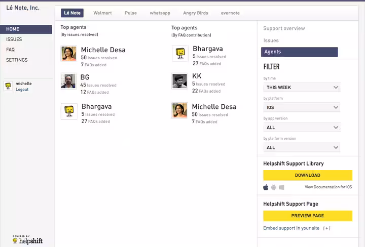 Helpshift screenshot