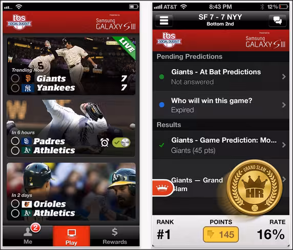 TBS Social Dugout screenshots