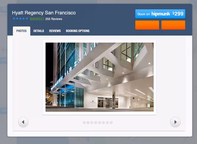 Hipmunk hotel search