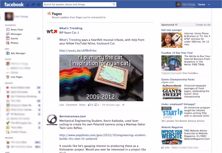 Facebook Pages Feed