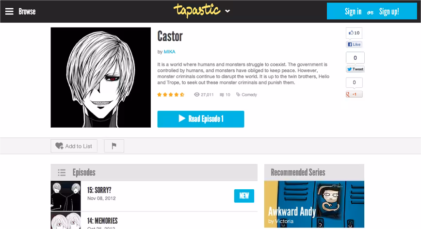 Tapastic screenshot
