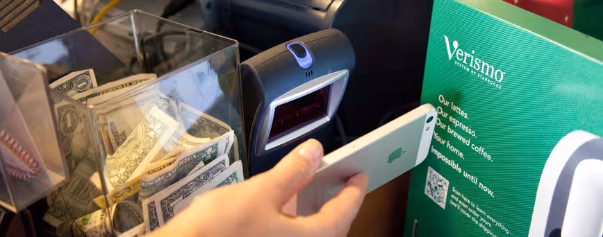 Square being used in Starbucks