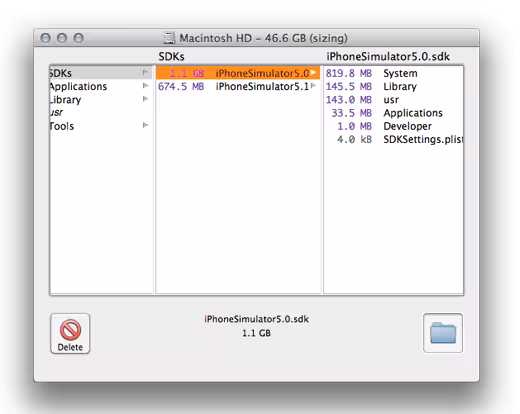OmniDiskSweeper in action