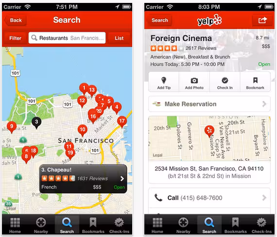 Yelp for iOS