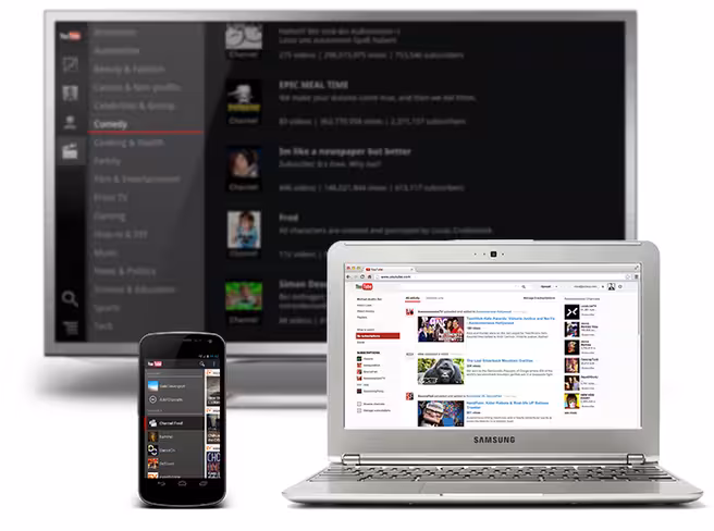 YouTube Guide on multiple devices