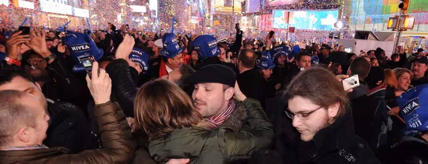 Revelers celebrate the New Year January Revelers celebrate the New Year January