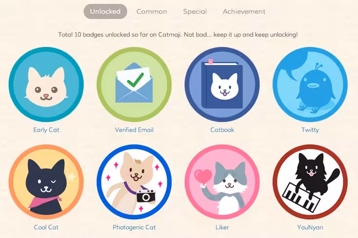 catmoji badges