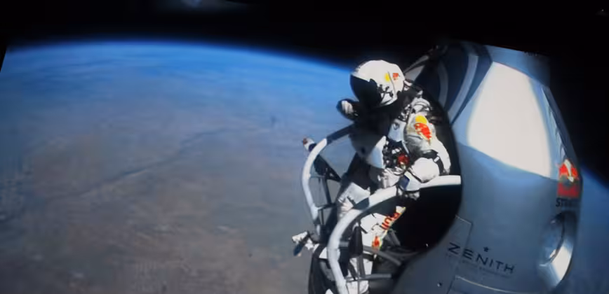 Watch Felix Baumgartner discuss his supersonic freefall from the edge of space [Video]