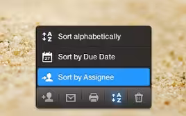 action bar