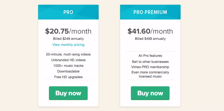 Animoto pro vs pro premium