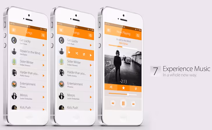 music ios7 concept design