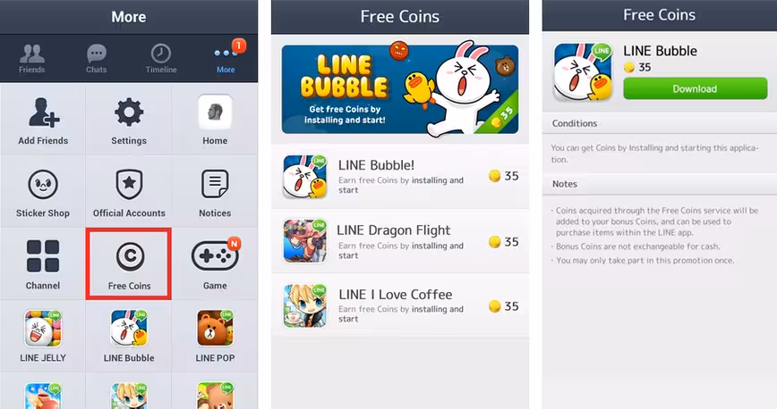 line free coin