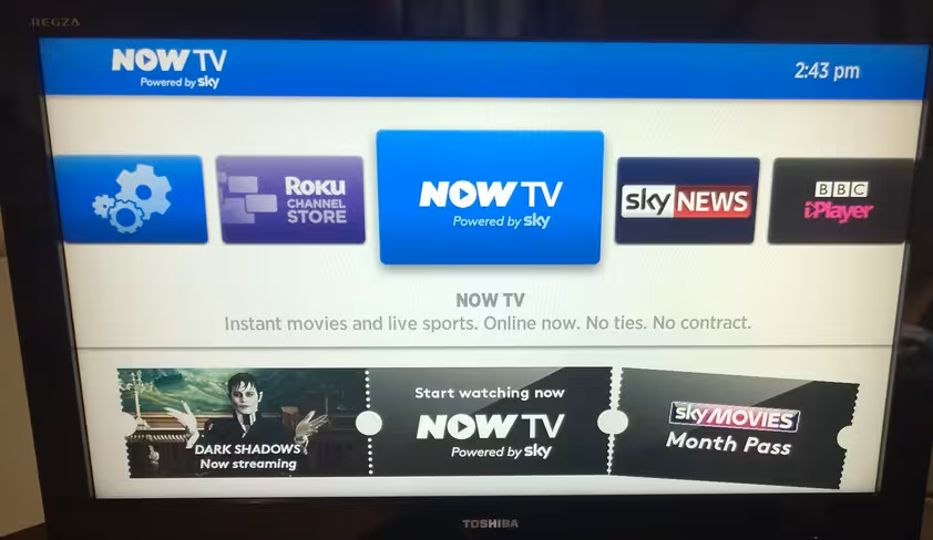 Now TV Menu