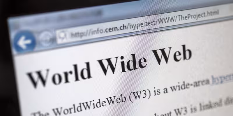 This picture taken on April 30, 2013 in Geneva shows a 1992 copy of the world's first web page. The world's first web page will be dragged out of cyberspace and restored for today's Internet browsers as part of a project to celebrate 20 years of the Web. The European Organisation for Nuclear Research (CERN) said it had begun recreating the website that launched that World Wide Web, as well as the hardware that made the groundbreaking technology possible. British physicist Tim Berners-Lee invented the World Wide Web, also called W3 or just the Web, at CERN in 1989 to help physicists to share information, but at the time it was just one of several such information retrieval systems using the Internet.  AFP PHOTO / FABRICE COFFRINI        (Photo credit should read FABRICE COFFRINI/AFP/Getty Images)
