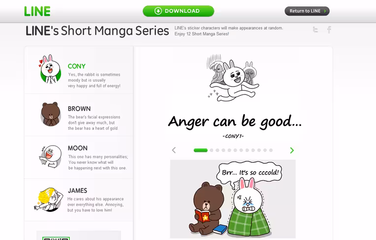 line characters