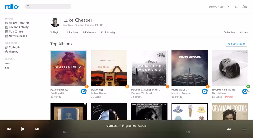 rdio-ui