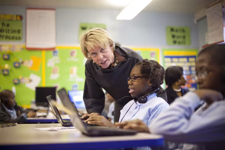 Mayor Bloomberg Visits Public School With New Schools Chancellor Cathleen Black