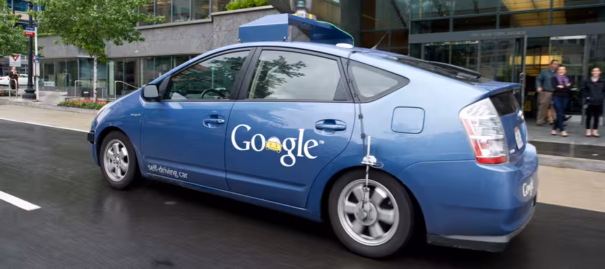The Google self-driving car maneuvers th