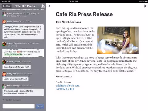 Quip writing app iPad