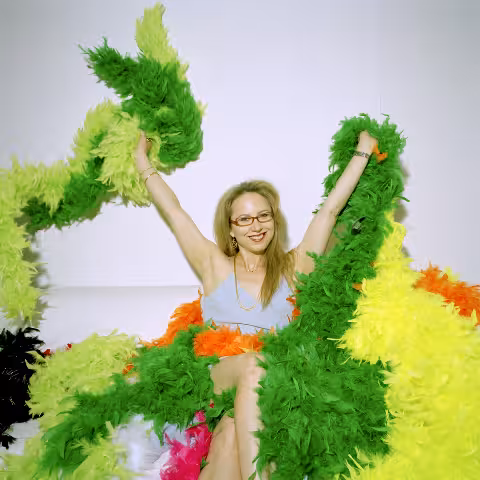 Laurel Touby at the Media Bistro office in New York