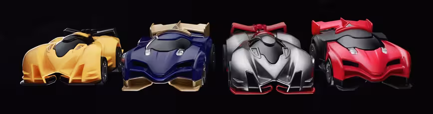 Anki Drive Characters - Kourai, Katal, Boson & Rho (front view)