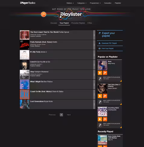 Playlister_playlist