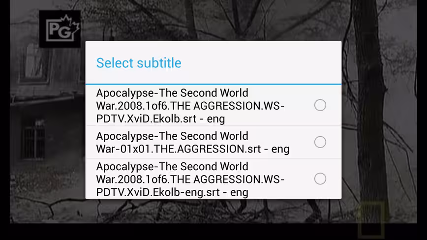 BSPlayer video player select subtitle