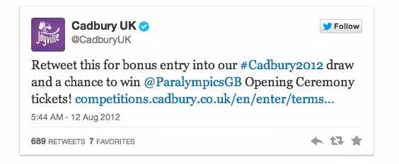 cadbury tweet