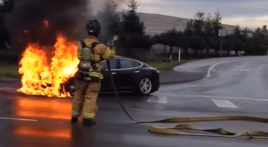 tesla-fire