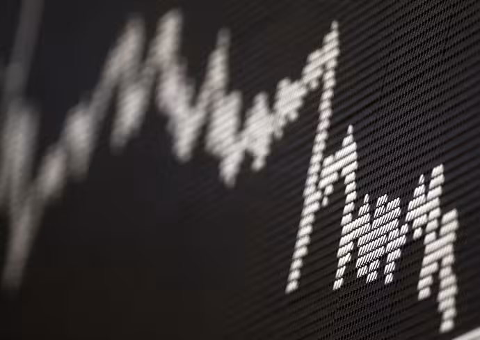 A graph showing the German DAX index is