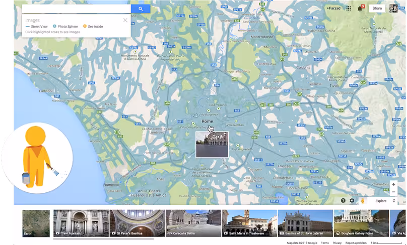 Find imagery coverage with Pegman