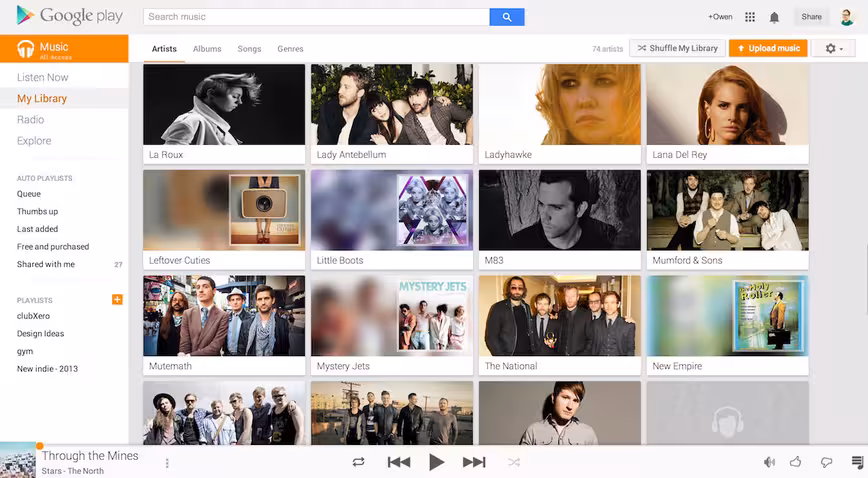 Google Play Music Custom library 