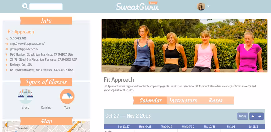 SweatGuru studio profile