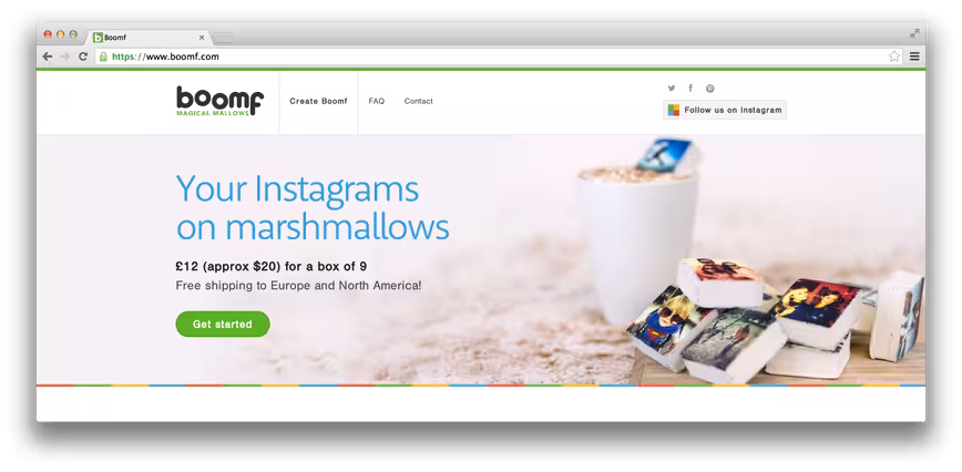Boomf website