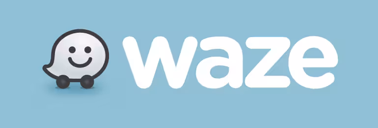 WazeLogo BlueBG